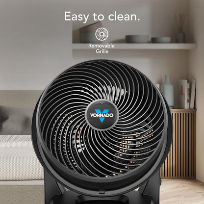 Vornado 630 Mid-Size Air Circulator - 3-Speed Quiet Fan with Adjustable Tilt - 9 in, Black