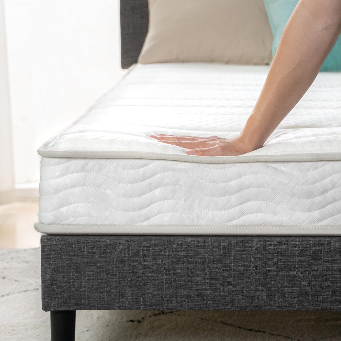 Zinus 6 Inch Hybrid Mattress - Medium Firmness, Durable Support, Twin Size, Certified Safe Foams