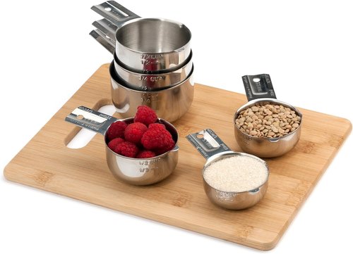 Hudson Essentials Stainless Steel Measuring Cups - Durable 6-Piece Set for Accurate Cooking