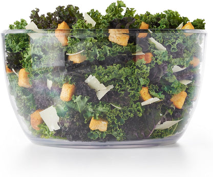 OXO Good Grips Salad Spinner - Large Green Lettuce & Fruit Washer, BPA-Free, Easy One-Hand Pump