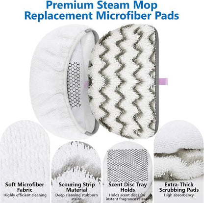 Bissell Steam Mop Pads Replacement - Compatible with Powerfresh Series 1544, 1440, 2075A | 6-Pack