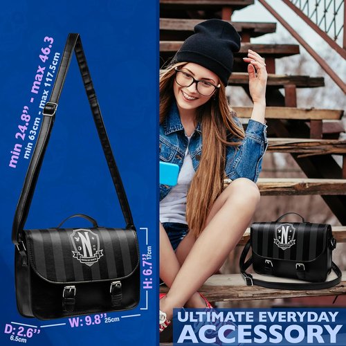 **Wednesday Crossbody Bag - Cute Mini Sling Purse for Girls & Teens | Stylish Travel Accessory**