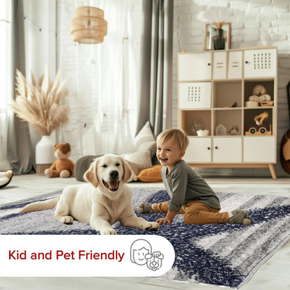 nuLOOM Thomas Paul Starfish and Striped Runner Rug, 2' 6" x 10', Grey