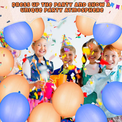Soulchen Punch Balloons - 24 Pcs Blue & Orange Party Favors for Kids' Birthday Decorations | Thickened Design with Rubber Band Handle