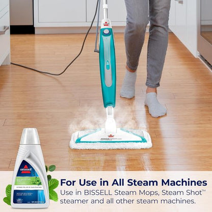 BISSELL Eucalyptus Mint Demineralized Steam Mop Water - 32 Ounces | Pure Cleaning Power