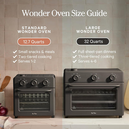 Our Place Large Wonder Oven - 6-in-1 Stainless Steel Air Fryer Toaster Oven | 32 QT Capacity - Toast, Roast, Bake, Reheat, Broil & Steam | Char