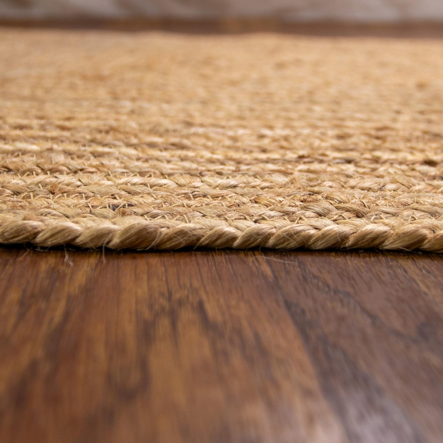 Super Area Rugs Farmhouse Jute Braided Rug - Reversible Natural Fiber- Eco Friendly Rug for Living Room - Kitchen - Entryway Hand Woven, Natural, Rectangle 3' X 5'