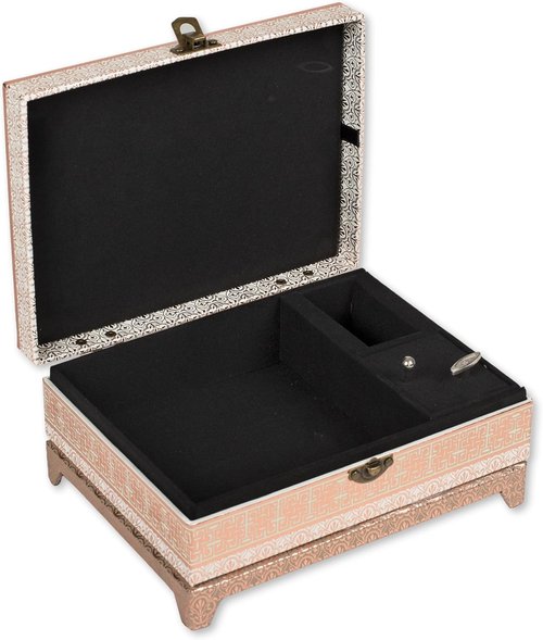 Cottage Garden Musical Jewelry Box - Granddaughter Belle Design with Damask Finish | Plays Amazing Grace