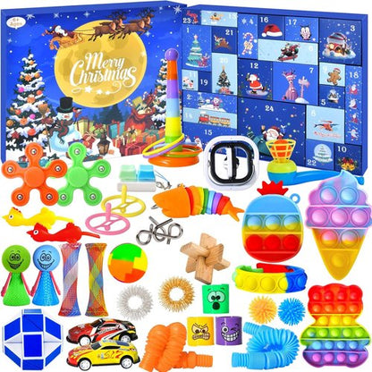 Fidget Advent Calendar 2026 - Fun Sensory Countdown Calendar with 24 Surprises for Kids