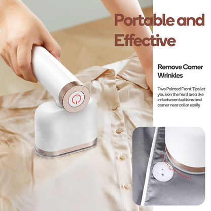 Newbealer Steamer for Clothes, 1200W Portable Steam Iron, 2 Steam Levels, Horizontal and Vertical Steaming, Dry Ironing, 15s Heat Up, Rotatable, 302°F Garment Wrinkle Remover (120V Only)