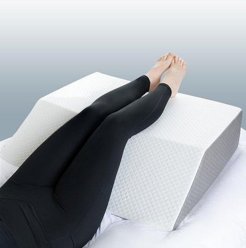 Kölbs Extra Wide Leg Elevation Pillow - Chic Jacquard Cover for Comfort | XL Size for Knee & Ankle Support