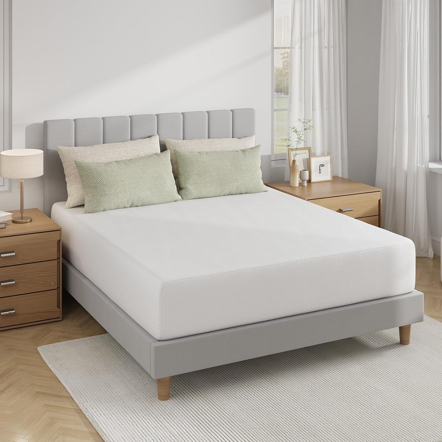 Novilla California King Mattress - 12-Inch Gel Memory Foam for Cooling Comfort & Pressure Relief | CertiPUR-US Certified, White