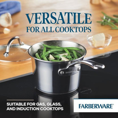 Farberware Millennium Stainless Steel Cookware Set - 10-Piece Durable Kitchen Essentials