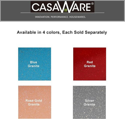 CasaWare Toaster Oven Set - 3-Piece Silver Granite Kitchen Essentials for Perfect Toasting