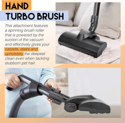 Miele Turbo Head Cleaner - Hand Attachment & Floor Tool for Carpets & Area Rugs