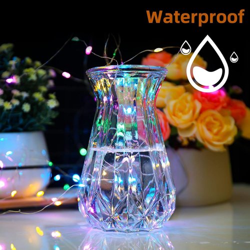 Mandiq Fairy Lights - 10ft Battery Operated String Lights with 30 LEDs | Flashing & Constant Modes, Multicolor