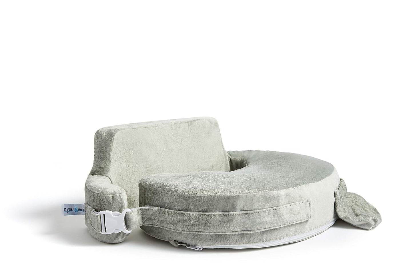 My Brest Friend Super Deluxe Nursing Pillow - Ergonomic Support for Mom & Baby - Adjustable with Side Pocket, Platinum