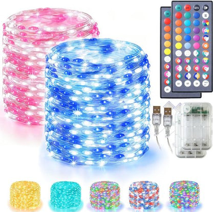 Lovelite Fairy Lights - 34 Color Changing String Lights | 40FT, 120 LEDs, Waterproof, Remote Control