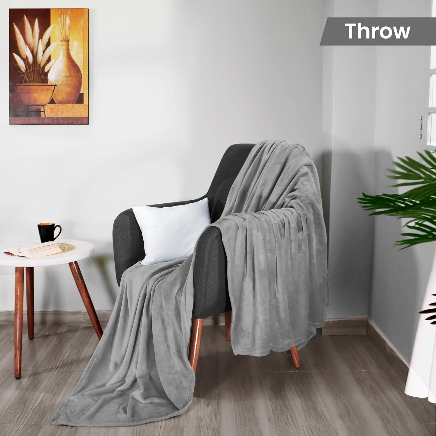 Utopia Bedding Fleece Blanket - Luxury Soft Microfiber Throw in Ash Grey | 50x60 Inch, Anti-Static 300GSM