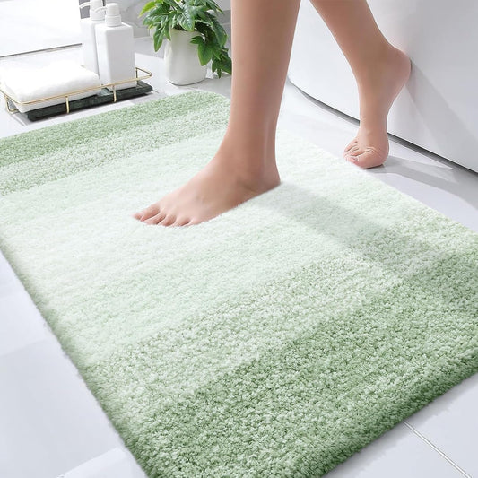 OLANLY Bathroom Rugs - Extra Soft Microfiber Mat 36x24 | Quick Dry & Machine Washable - Sage Green