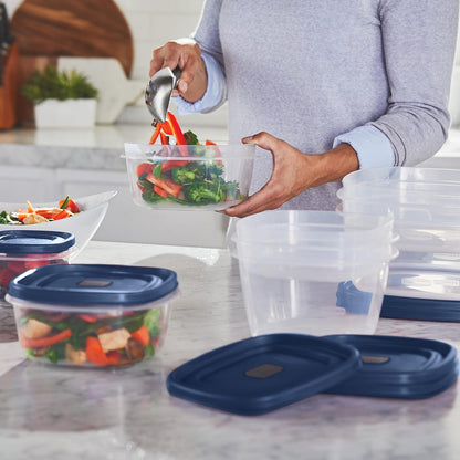 Rubbermaid EasyFindLids Food Storage Containers - Special-Edition Insignia Blue | 42 Pieces