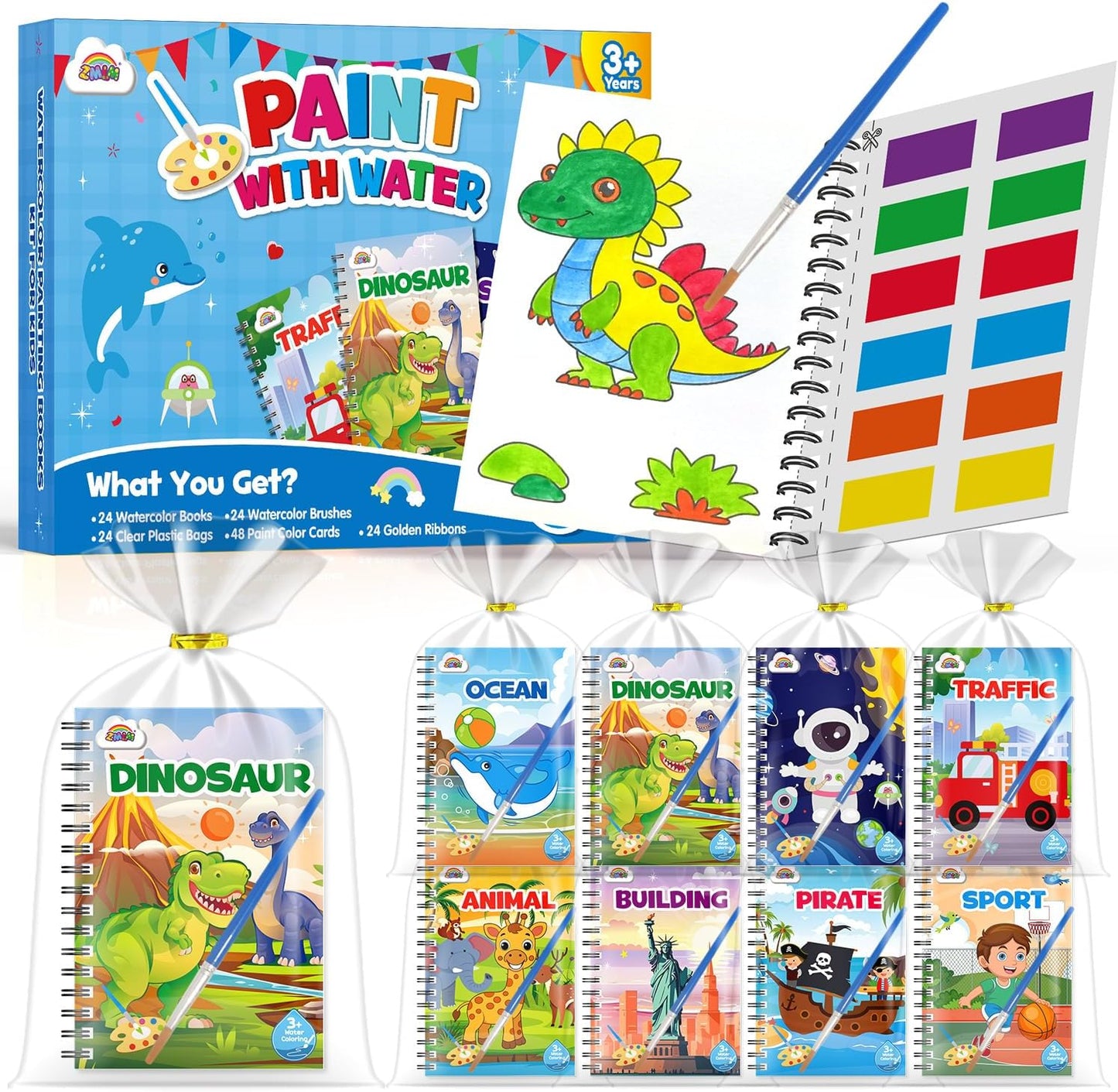 ZMLM Mini Water Coloring Books - Fun Party Favors for Kids Ages 4-8 | Bulk Goodie Bag Stuffers