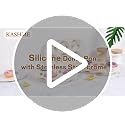 3 Inch Silicone Donut Pan with Metal Frame - Set of 2, Nonstick Bakeware
