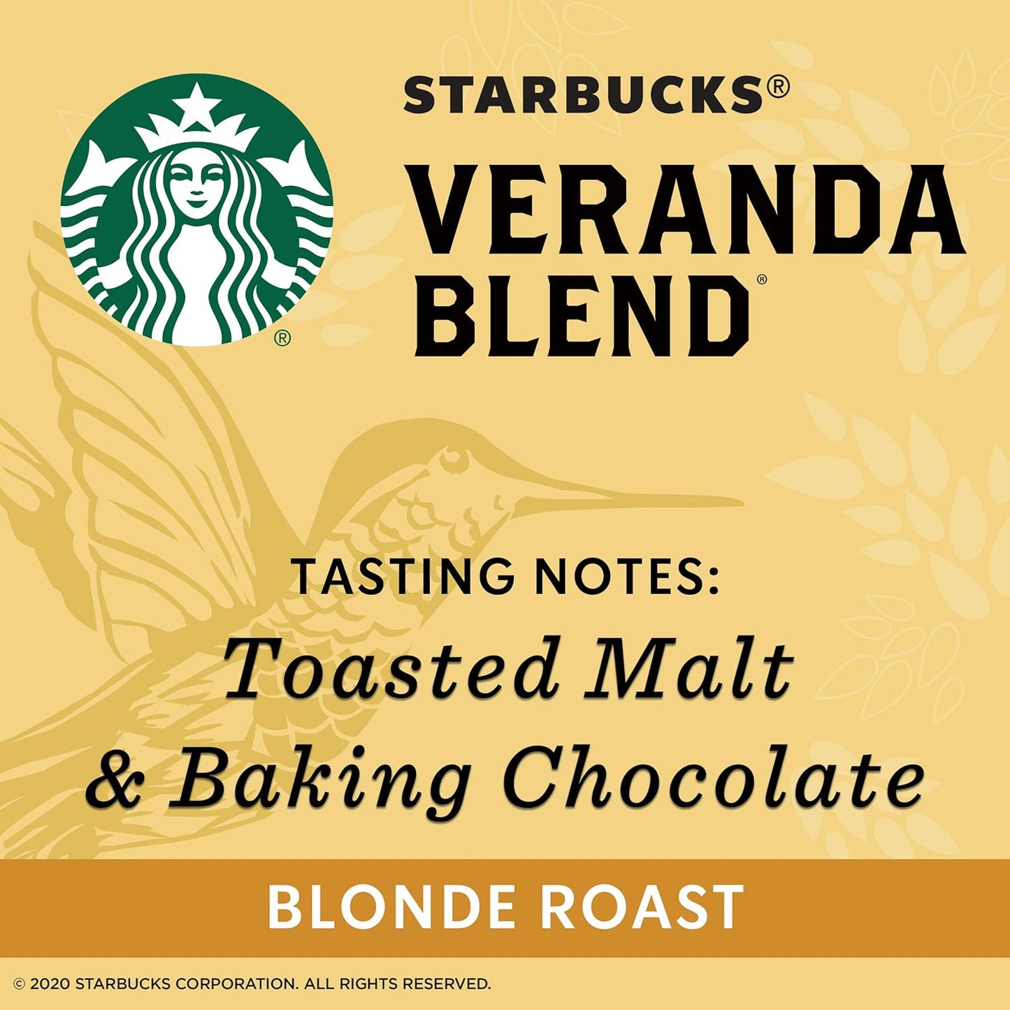 Starbucks Veranda Blend Ground Coffee - Smooth & Light Roast - 20 Ounce Bags (Pack of 6)