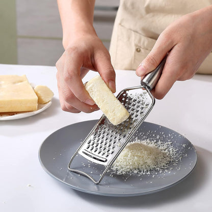 Tongjude Stainless Steel Cheese Grater Set - 5-Piece Kitchen Grater, Peeler & Zester with Cleaning Brush