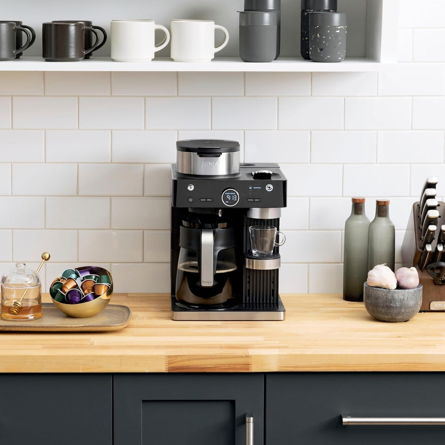 Ninja CFN602 Espresso & Coffee Barista System - Ristretto Function, Single-Serve & 12-Cup Carafe, Built-In Frother