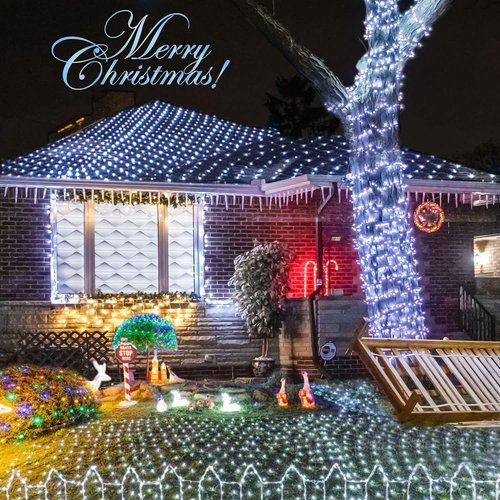 JMEXSUSS 360 LED Net Christmas Lights - Waterproof Connectable 12ft x 5ft with Remote | 8 Modes for Outdoor Decorations