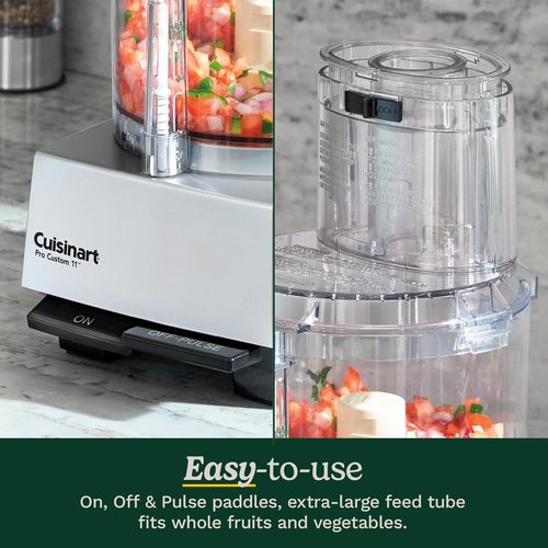 Cuisinart 11-Cup Food Processor - Dishwasher Safe with Slicing & Shredding Discs | Chrome Finish