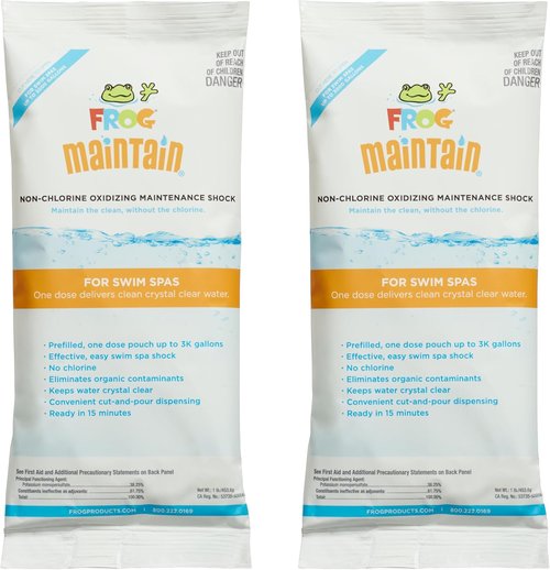 FROG Maintain Non-Chlorine Shock for Swim Spas - Easy Spa Maintenance | Single Dose Packets - 2 Pack