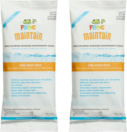 FROG Maintain Non-Chlorine Shock for Swim Spas - Easy Spa Maintenance | Single Dose Packets - 2 Pack