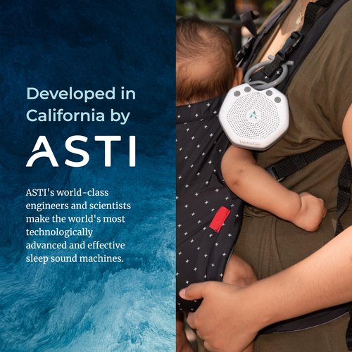 Adaptive Sound Technologies LectroFan Alpha Portable Sleep Sound Machine - Rechargeable White Noise Machine for Crib, Stroller, Car Seat & More - 7 Non-Looping Sounds - for Travel, Bedroom, Nursery