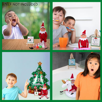 XOXO Parents Elf Kit 24 Days of Christmas 2024 - Includes 24 Days of Christmas Elf Accessories, Elf Props and Activities, Magic Gloves, Elf Notes for a Magical Christmas