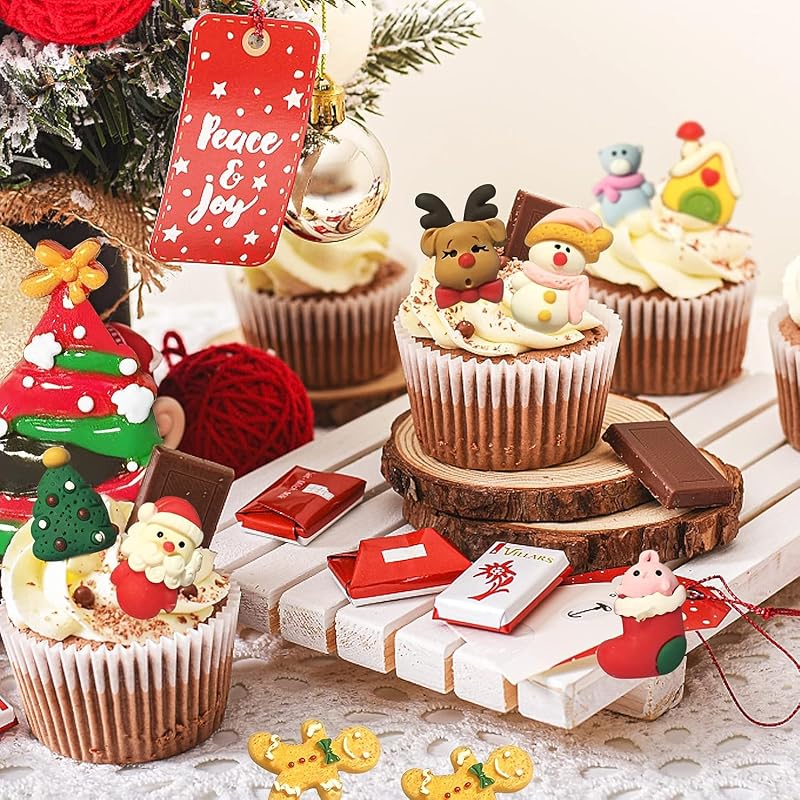 Christmas Theme Silicone Molds 2 Pack – 7 Holiday Shapes Candy Chocolate Gelatin Ice Cubes