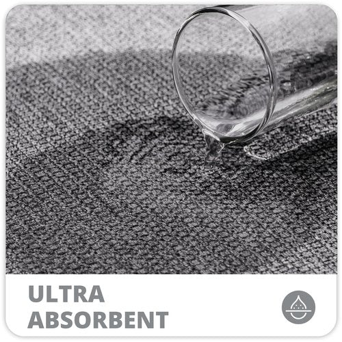 Bosap Bathroom Rugs Set 2 Pieces,Thin Bathroom Mats,Toilet Rugs,Quick Dry,Non-Slip,Machine Washable,Low Pile,Absorbent Bath Mats,Shower,Sink,Home Decor Accessories.Grey,1'5"x2'3"+1'8"x2" U Shape