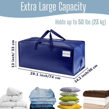 VENO Heavy Duty Moving Bags - 8 Pack with Backpack Straps & Zippers | Extra Large Packing Solution for College Dorms