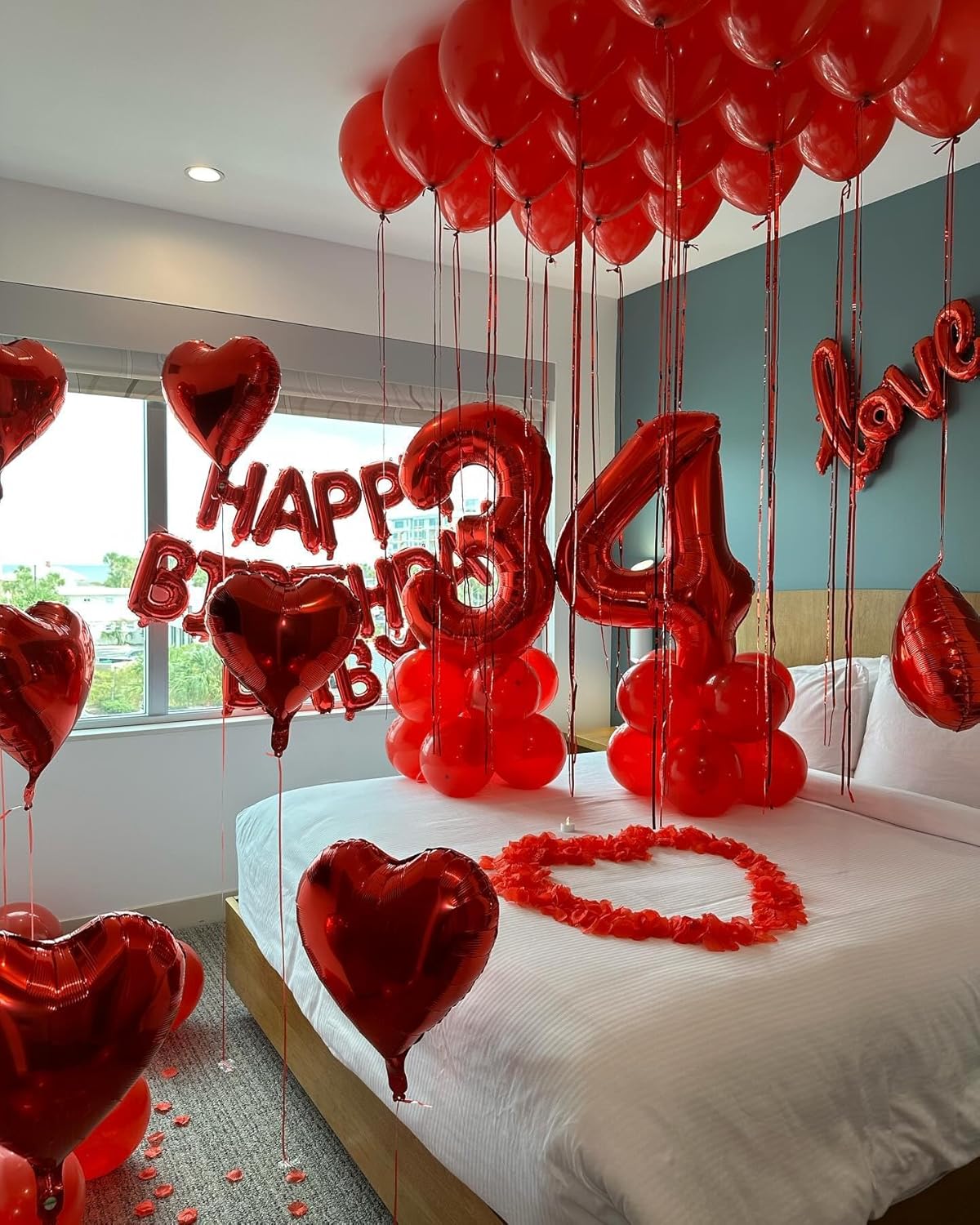 Red Number 19 Balloon - 40 Inch Birthday Decoration for 19th Birthday Party Supplies