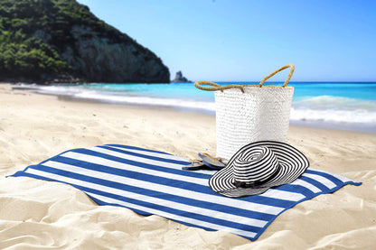 Utopia Towels Pack of 4 Cabana Beach Towels, Oversized 30 x 60 Inches Cotton Beach Towel Set, Smooth Ring Spun Texture for Pool and Swim Days, Modern Striped Design Bath Towels