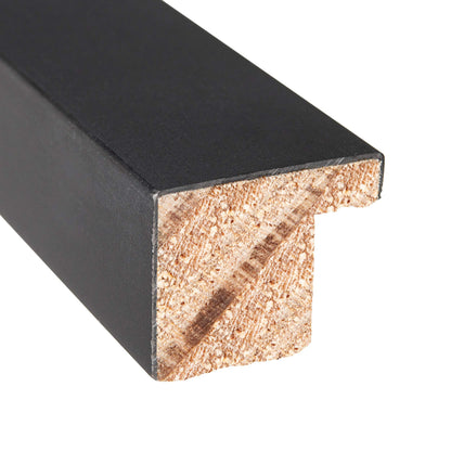 Poster Palooza 6x18 Frame Black Solid Wood Picture Frame | 0.75 Inch Moulding Width | Includes UV Acrylic Plexiglass, Foam Board Backing & Hanging Hardware