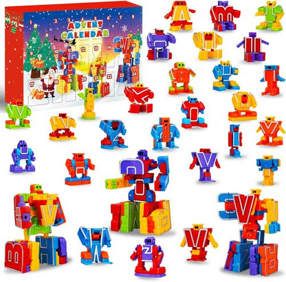 Alphabet Robots | ABC Learning Toys for Boys - Deformation Fine Motor Skills | Advent Calendar Gift