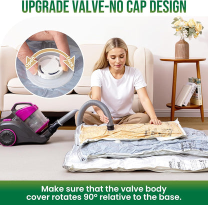 TAILI Jumbo Vacuum Storage Bags - 6 Pack Space-Saving Seal Bags for Clothing & Bedding (40x31 Inch)