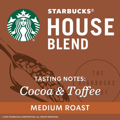 Starbucks Medium Roast Ground Coffee - House Blend - 100% Arabica - 28 oz. Bag
