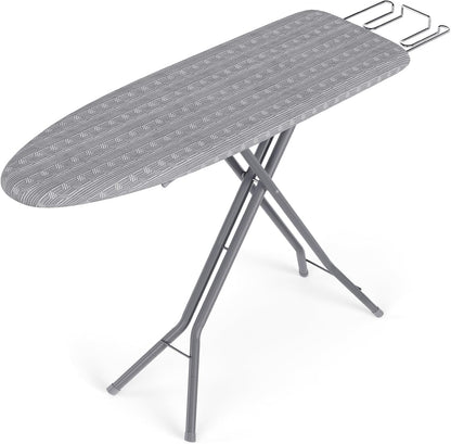 SONGMICS Ironing Board - Foldable & Height Adjustable Up to 35 Inches | 4-Layer Cover & Iron Rest - Dove Gray