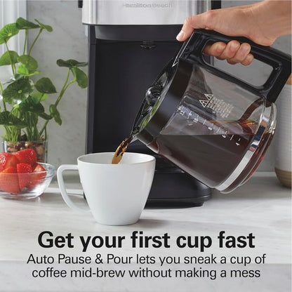 Hamilton Beach 12-Cup Programmable Coffee Maker - FrontFill Design for Easy Use