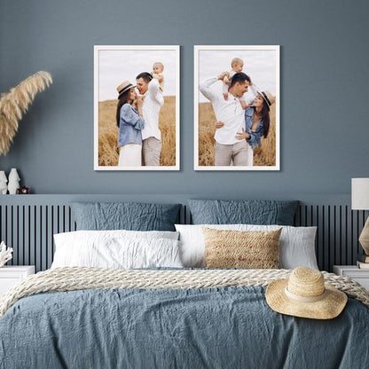 ARTWIND 20x30 Poster Frame 2 Pack, White Solid Wood Photo Picture Frame for Horizontal or Vertical Wall Mounting, Hanging Hardware Included