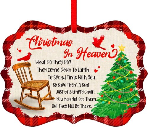 FaCraft Memorial Christmas Ornaments - Sympathy Cardinal Gifts for Loss of Loved Ones | Tree Decorations