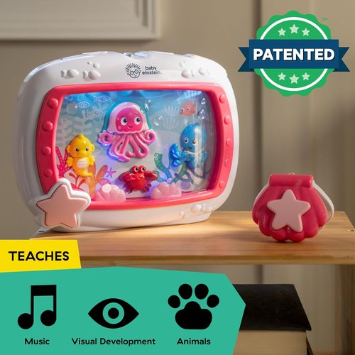 Baby Einstein Sea Dreams Soother - Musical Crib Toy & Sound Machine for Newborns | Pink